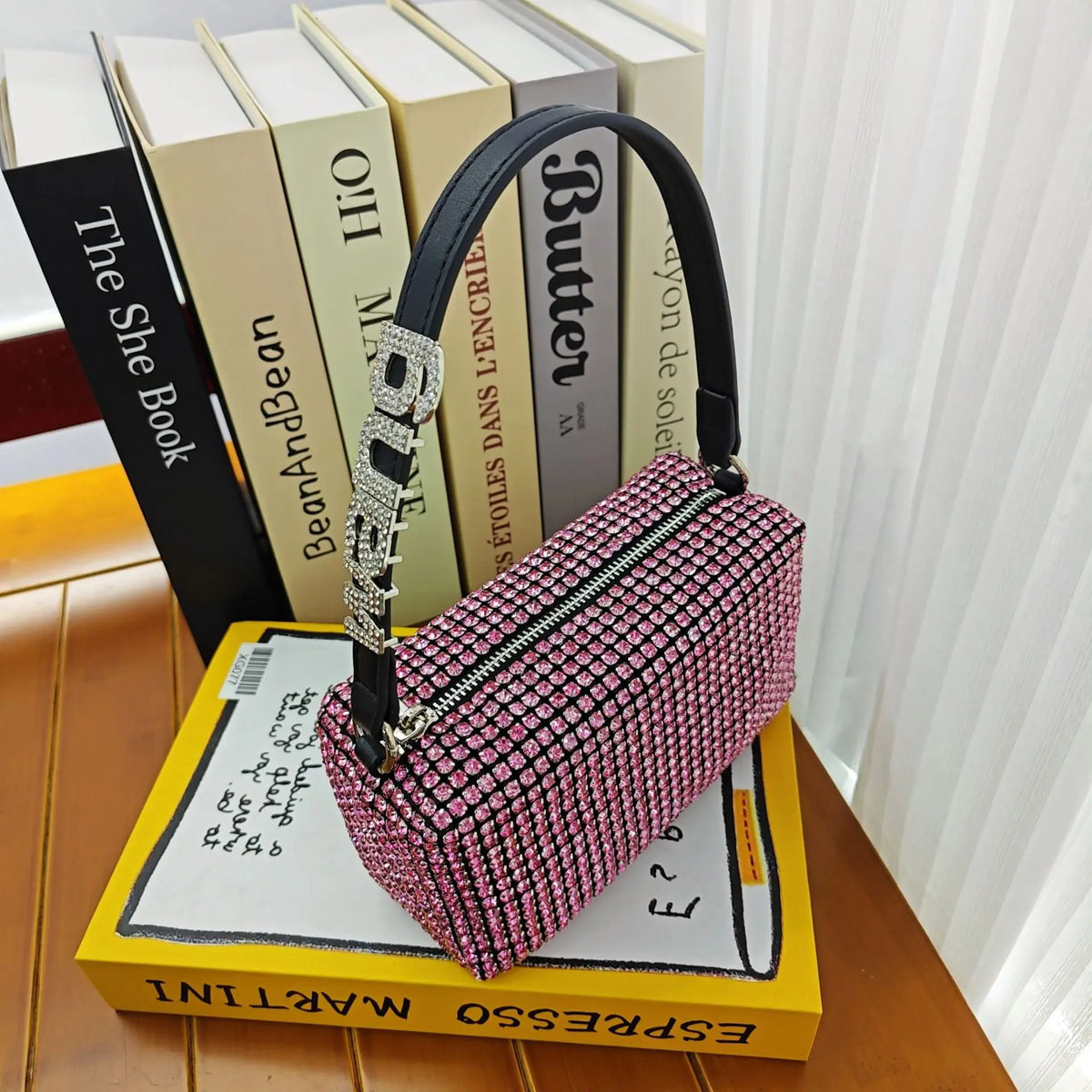 Super A Rhinestone Light Luxury Bag | Women's Summer High-End Texture Messenger & Portable Dinner Bag (Shiny Full Diamond Crossbody)