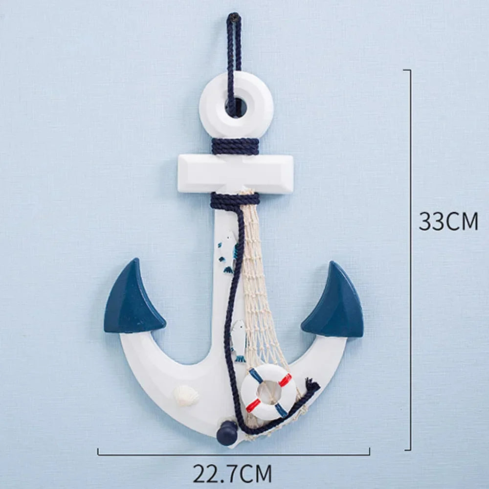 Handcraft Nautical Beach Ship Wheel Décor Coastal Boat Life Buoy Wall Hangings Ornaments Boat Anchor Decoration 2024 Gift