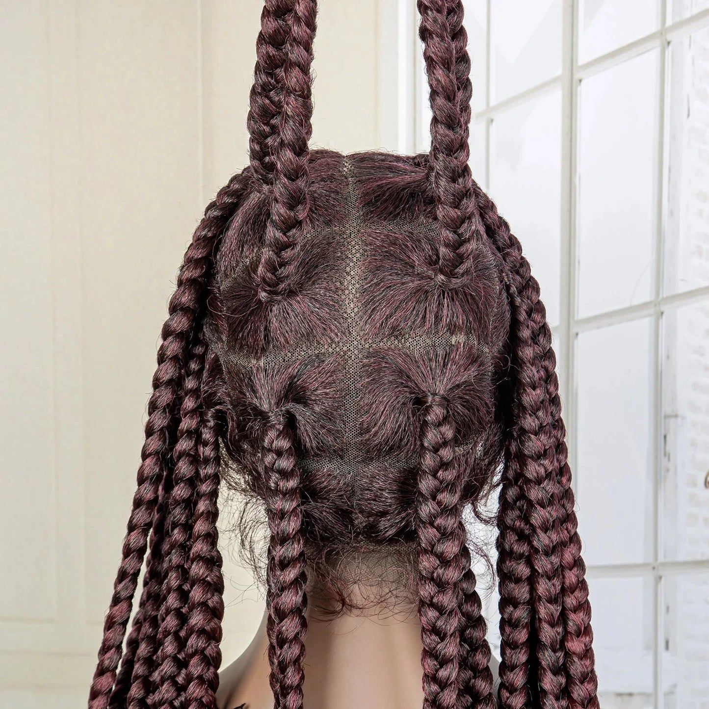 Jumbo Cornrow & Knotless Box Braids Wig | Full Lace | Baby Hair | Black Women