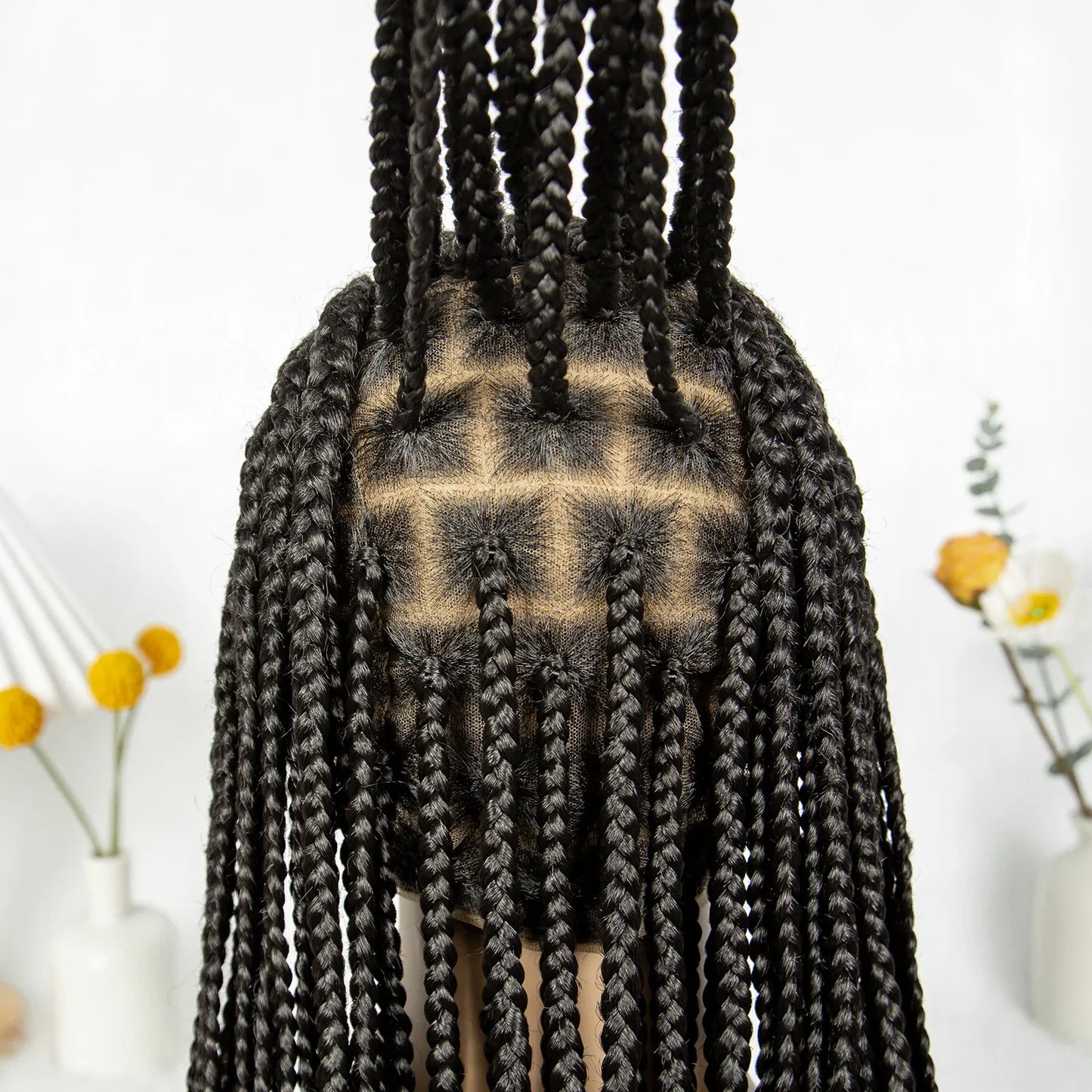 HD Transparent Full Lace Cornrow & Box Braids Wig