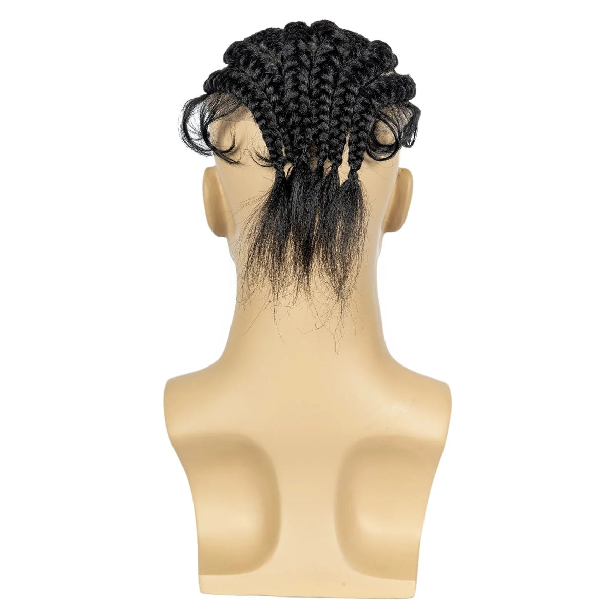 Men's HD Full Lace Cornrow Braided Toupee | Box Braids Wig | Synthetic Lace Front | African Men's Braids