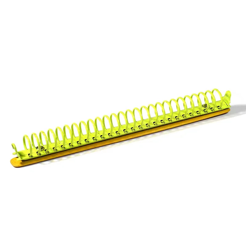 B5 Colorful Metal Ring Binder Clips with Bamboo Back Panel 26 Detachable Buckle Loose-leaf Binding Strip for Notebook