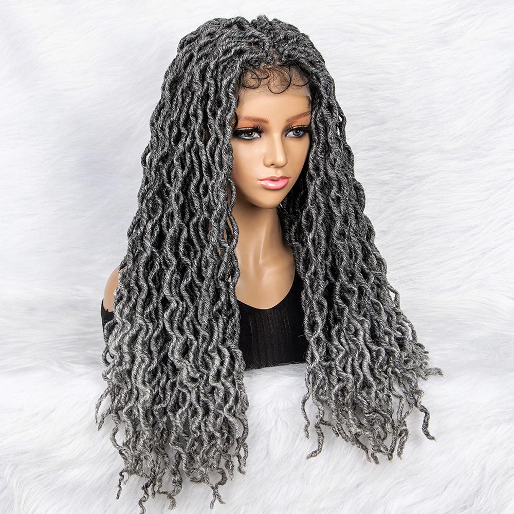 HD Transparent Lace Braided Wig with Lambswool Curls