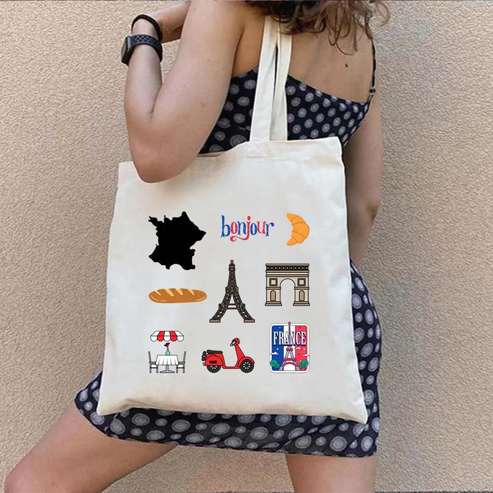Woman's Large Capacity Canvas Tote Bag | Stylish Travel & Shopping Shoulder Handbag (Work, Gym, Grocery, Eco-Friendly)