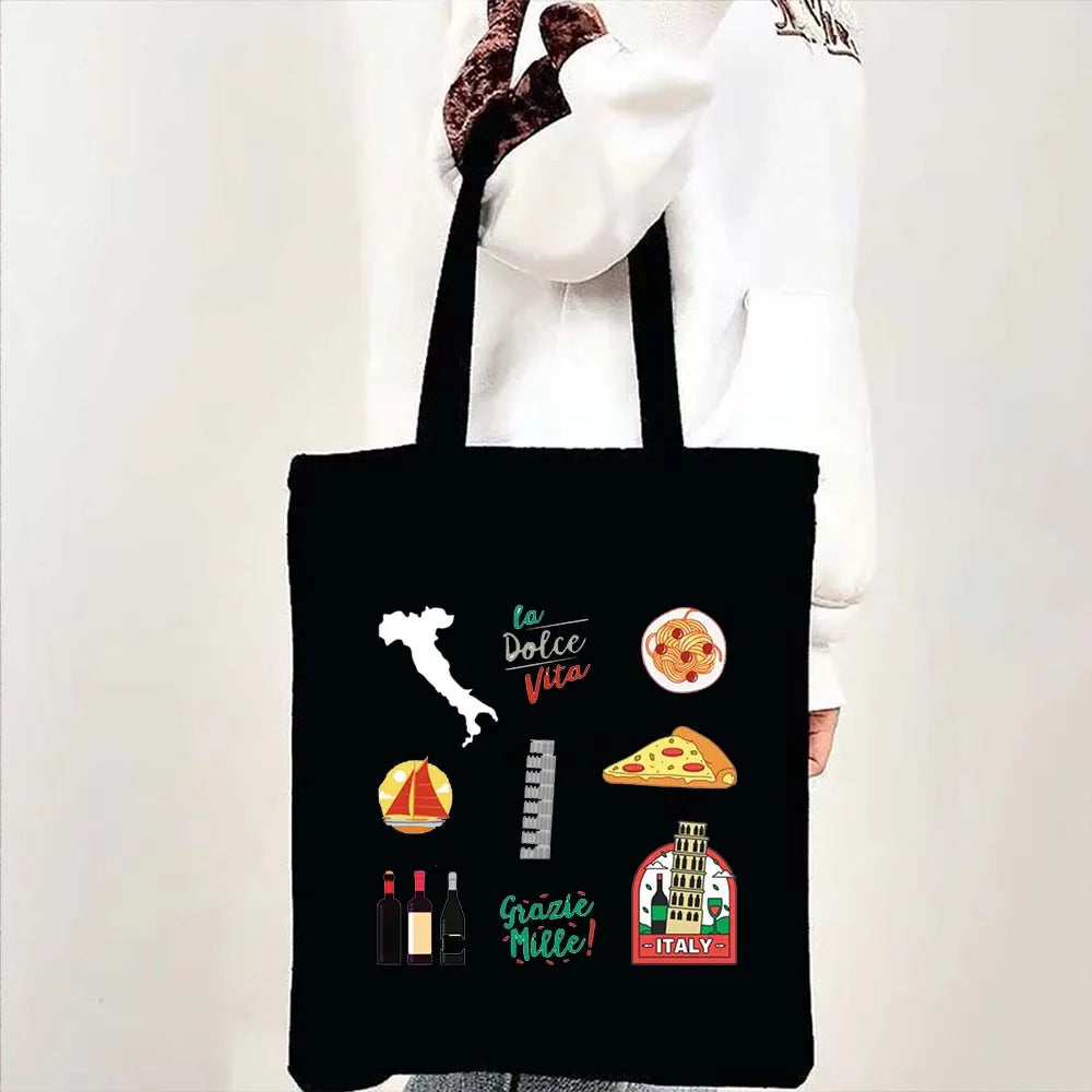 Woman's Large Capacity Canvas Tote Bag | Stylish Travel & Shopping Shoulder Handbag (Work, Gym, Grocery, Eco-Friendly)
