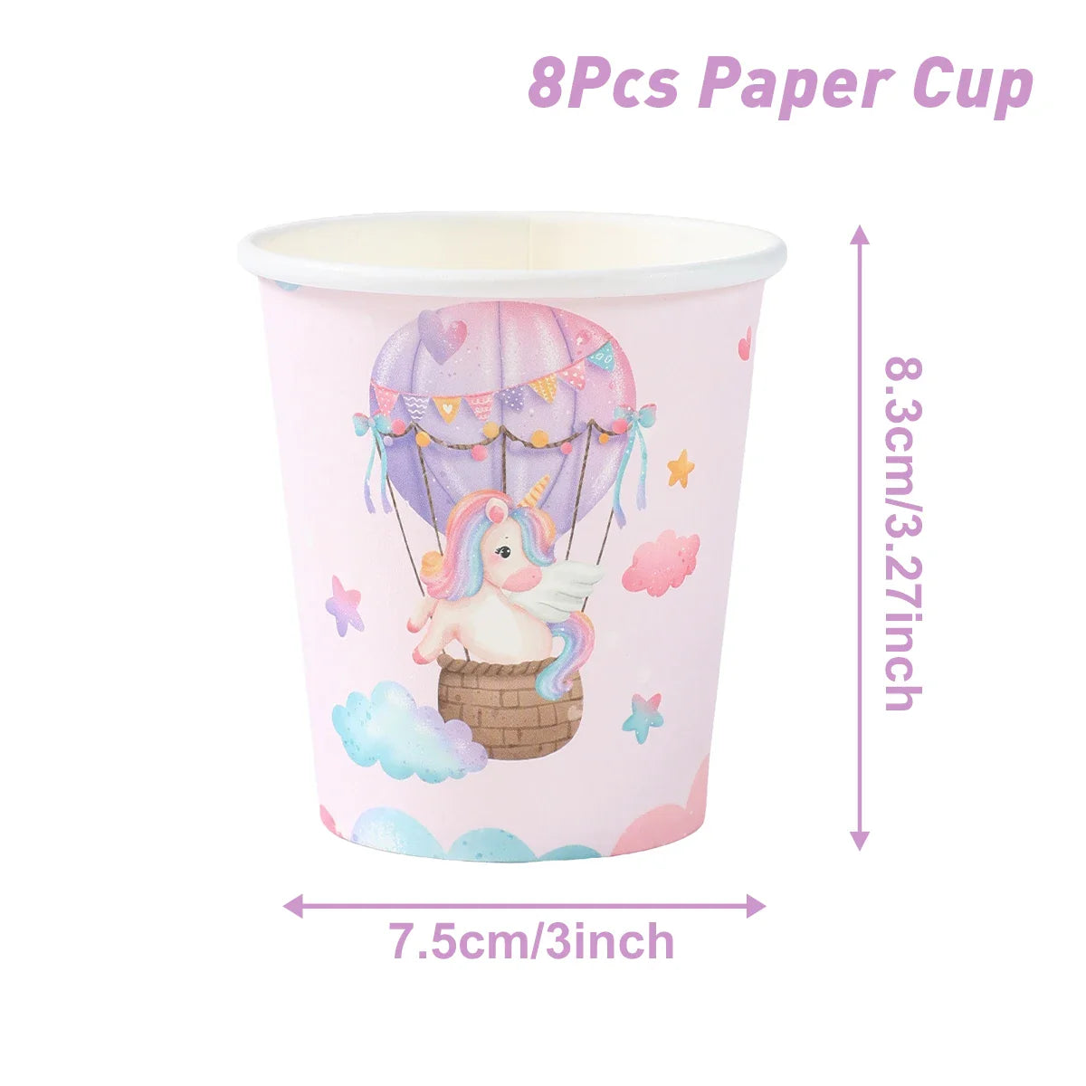 Unicorn Disposable Tableware Set Plates Cups Napkins Birthday Party Decoration Kids Boy Girl Wedding Birthday Party Supplies
