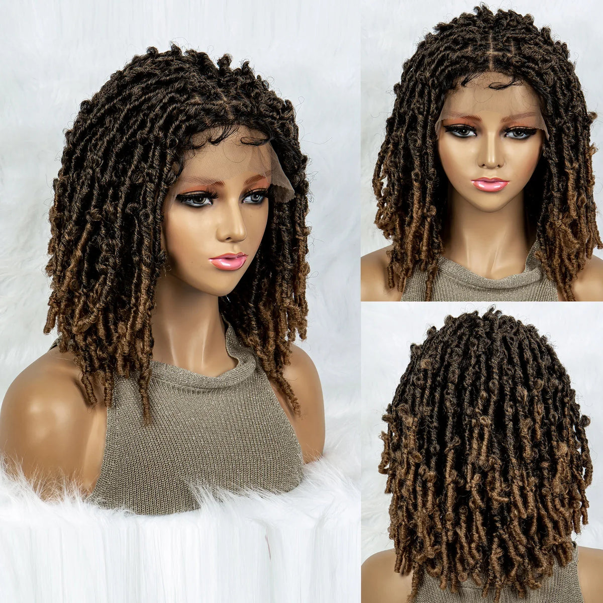 Lightweight Curly End Box Braids Wig | Lace Front