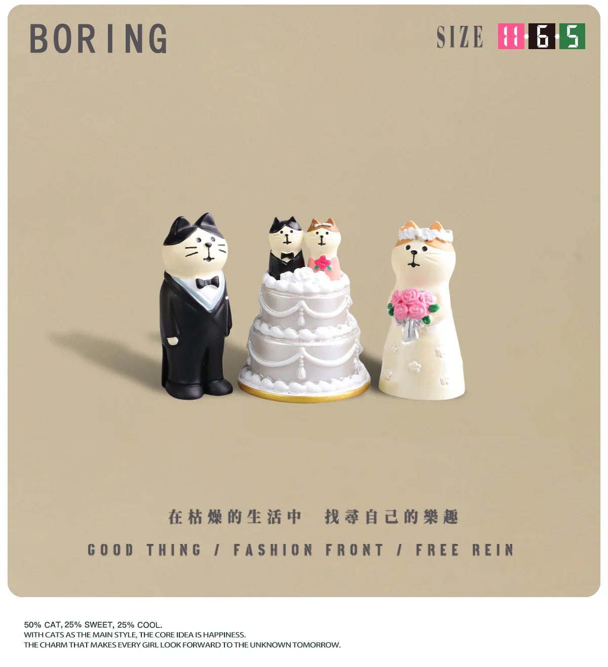 Angel devil Figures Wedding Celebration Bride and Cat Decoration Car Interior Desktop Creative Miniature Ornament Accessories