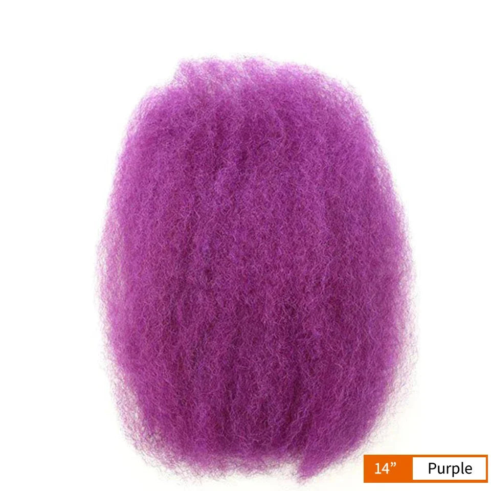 QVR Afro Kinky Curly Bulk Human Hair | No Attachment | Remy Hair | Natural Color | Dreadlock & Braiding Hair