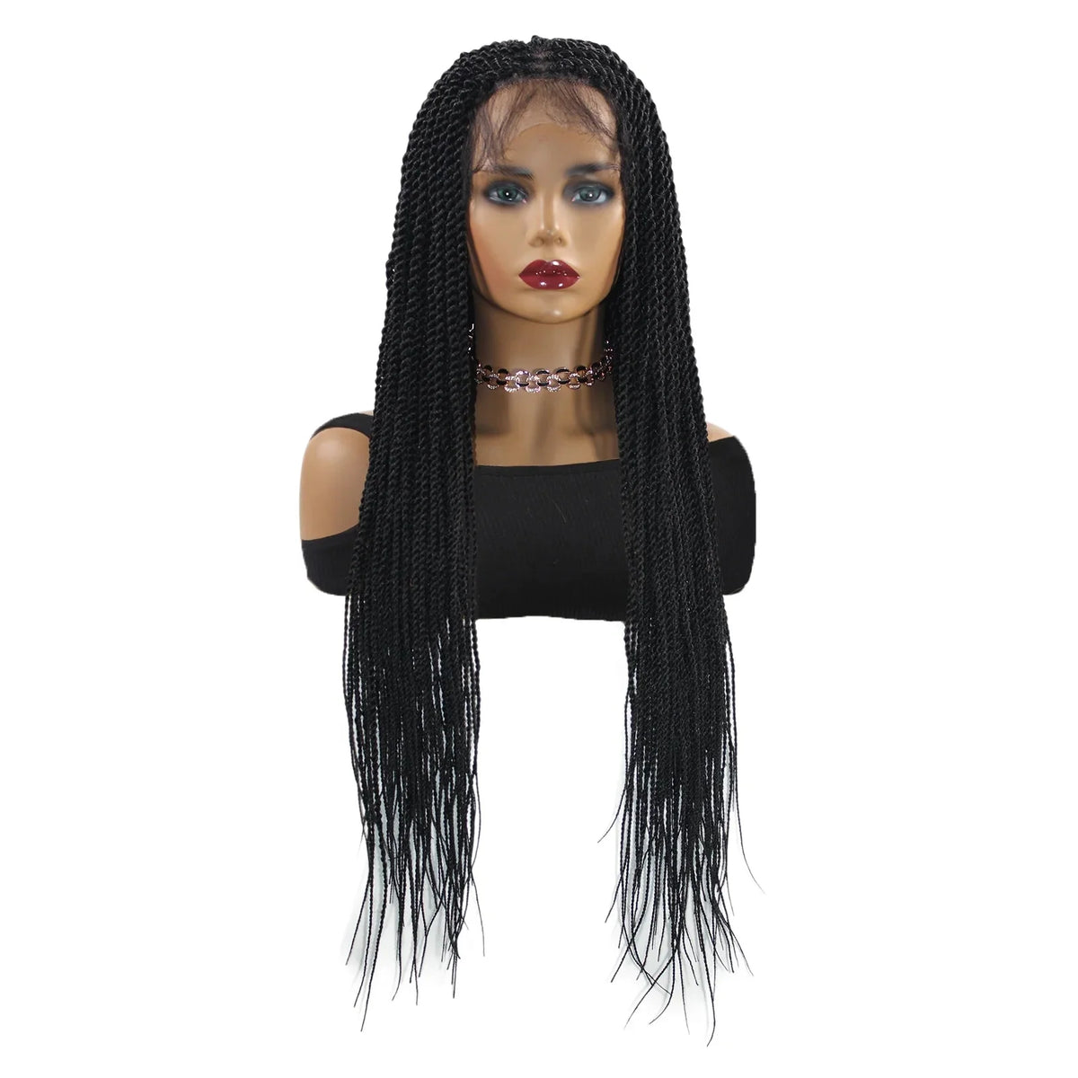 Goddess Faux Locs & Twist Braided Lace Front Wig | Box Braids | Full Lace Frontal | Synthetic Wig