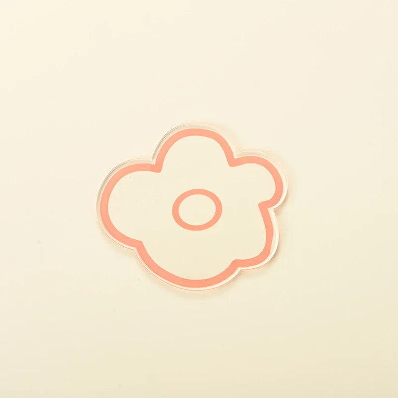 Flower Coasters Acrylic Waterproof Heat Insulation Anti Slip Coffee Cup Mats Cute Flowers Pads Kitchen Tableware Pad Decoration