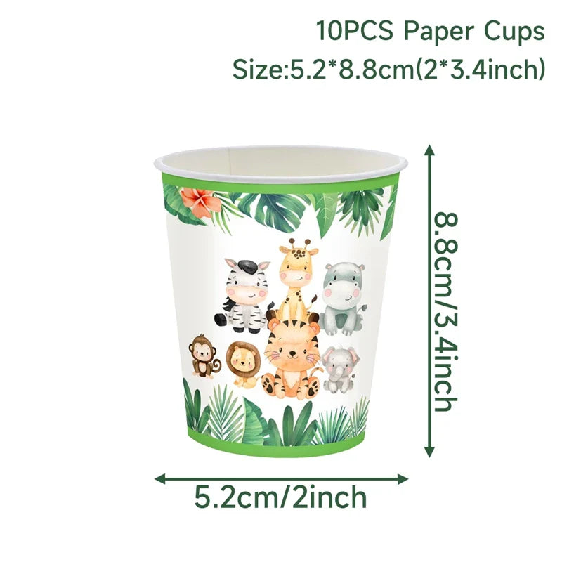 Jungle Animals Box Candy Box Happy Birthday Party Decoration Kids Safari Animal Wild One 1st Birthday Decor Kids Baby Shower