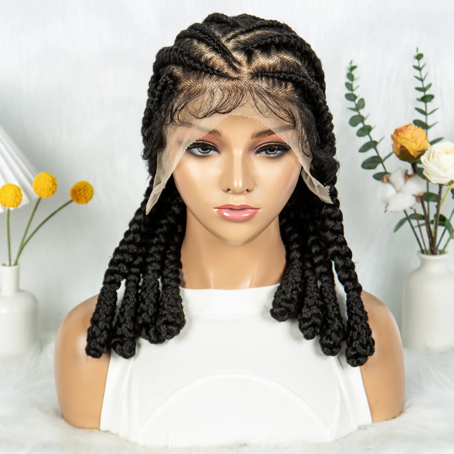 Box Braids Wig Crochet Hair Bohemian Braids Braiding Hair With  Pre-plucked Synthetic Crochet Hair for Women
