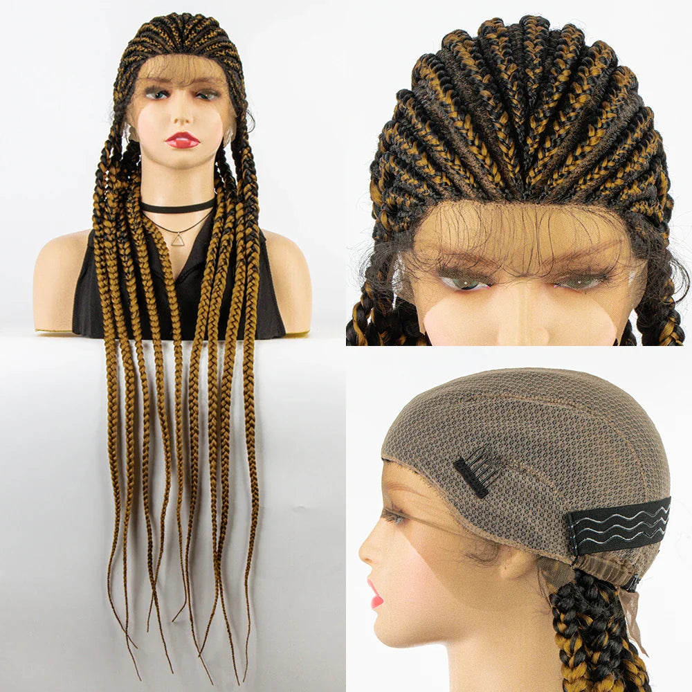 KIMA Cornrow Box Braids Wig with Baby Hair | Full Lace & Lace Front Options