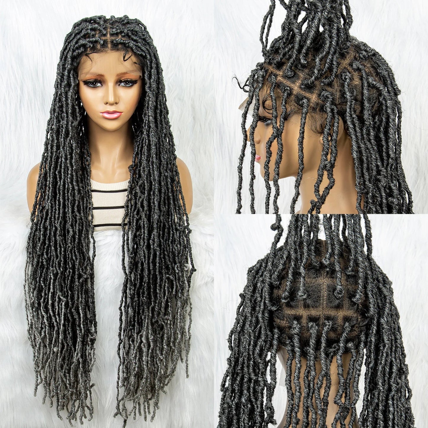 KIMA 36" Colorful Dreadlocks Braids Wig | Full Lace Front & Baby Hair