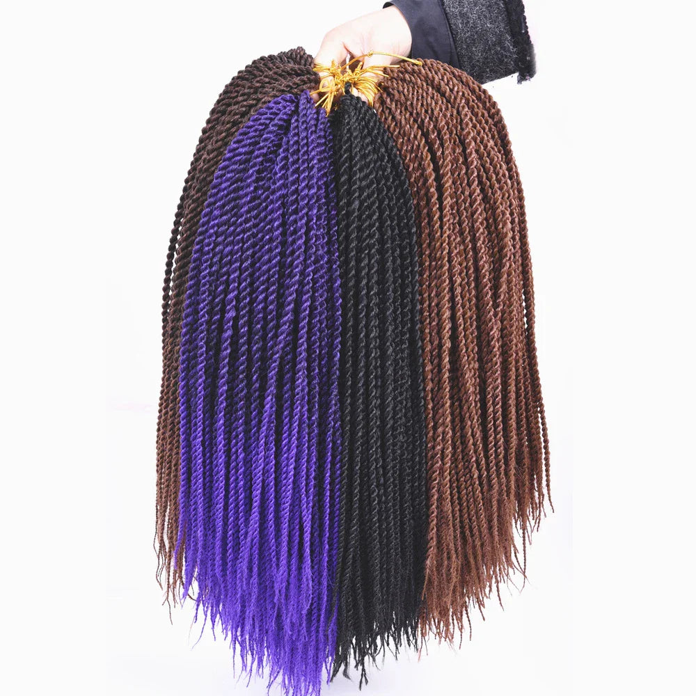 Full Star 30 Strand Pre-Twist Crochet Braids | Senegalese Twist | Ombre