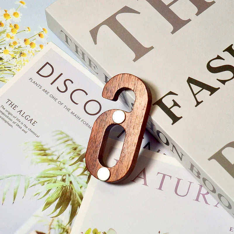 1Pcs 3Inch Walnut Mailbox Numbers with Magnet Wooden House Numbers for Outside 3D Address Numbers for House Apartment