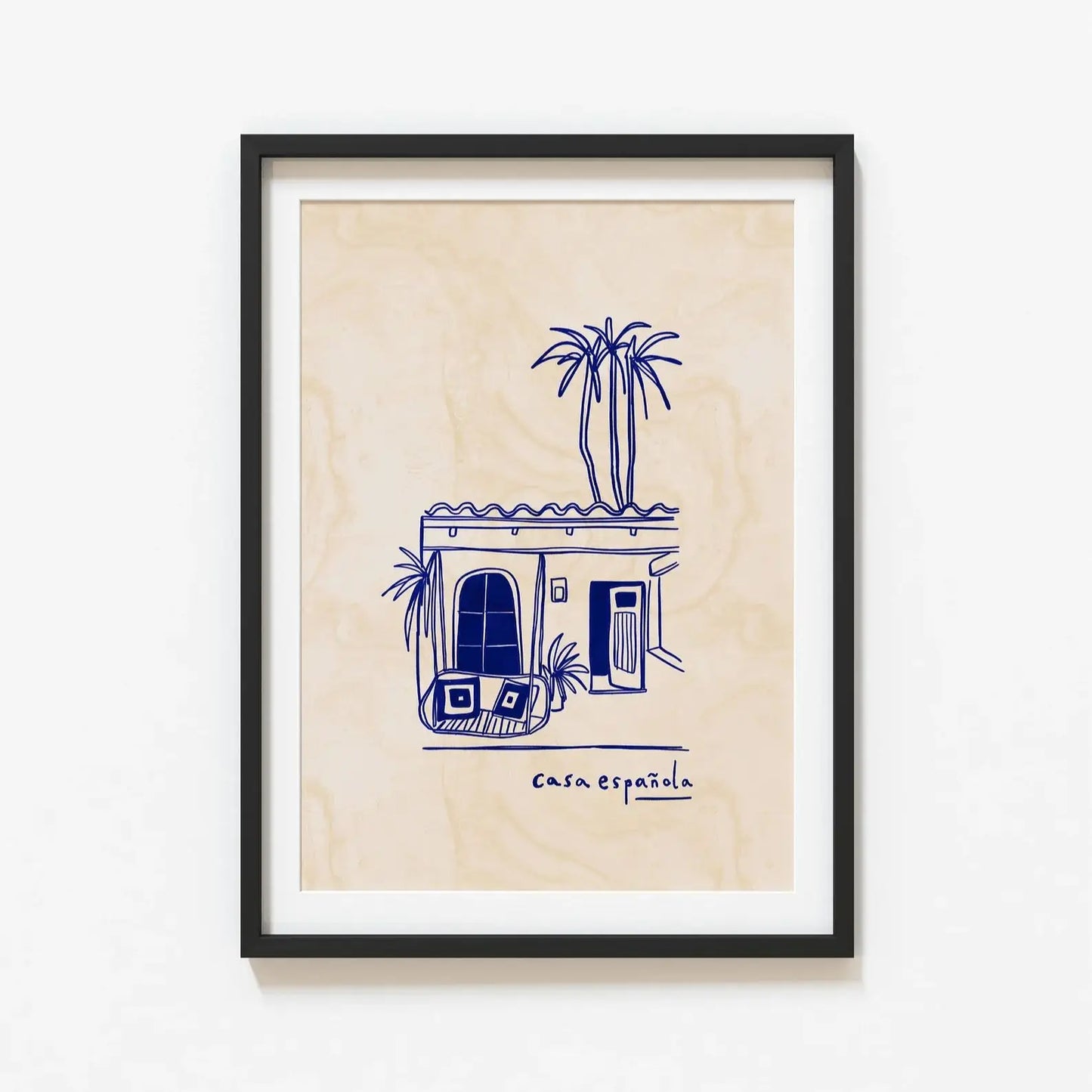 Casa Espanol Print, Ink Bleed Style, Spanish Retro Wall Art Spain House Summer Aesthetic Decor Gallery Wall Home Inspo unframed