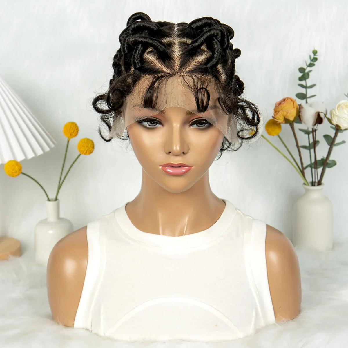KIMA Knotless Cornrow Braids Wig | Full Lace Locs & Twists