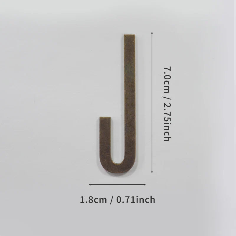 Bronze Self Adhesive House Number Metal English Alphabet Letters for Apartment Room Door Plate Table Mailbox Number Stickers 7cm