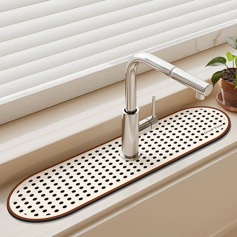 Sink Faucet Mat Kitchen Mat Drainage Mat Absorbent Table Mat Diatom Mud Bathroom Non-Slip Mat Waterproof Countertop Protection