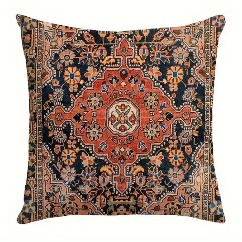 VIKAMA Bohemian Retro Pillow Case, Nordic Ethnic Accent Pillow Cover, Washable, Zippered Closure, Sofa And Bedroom Home Decor