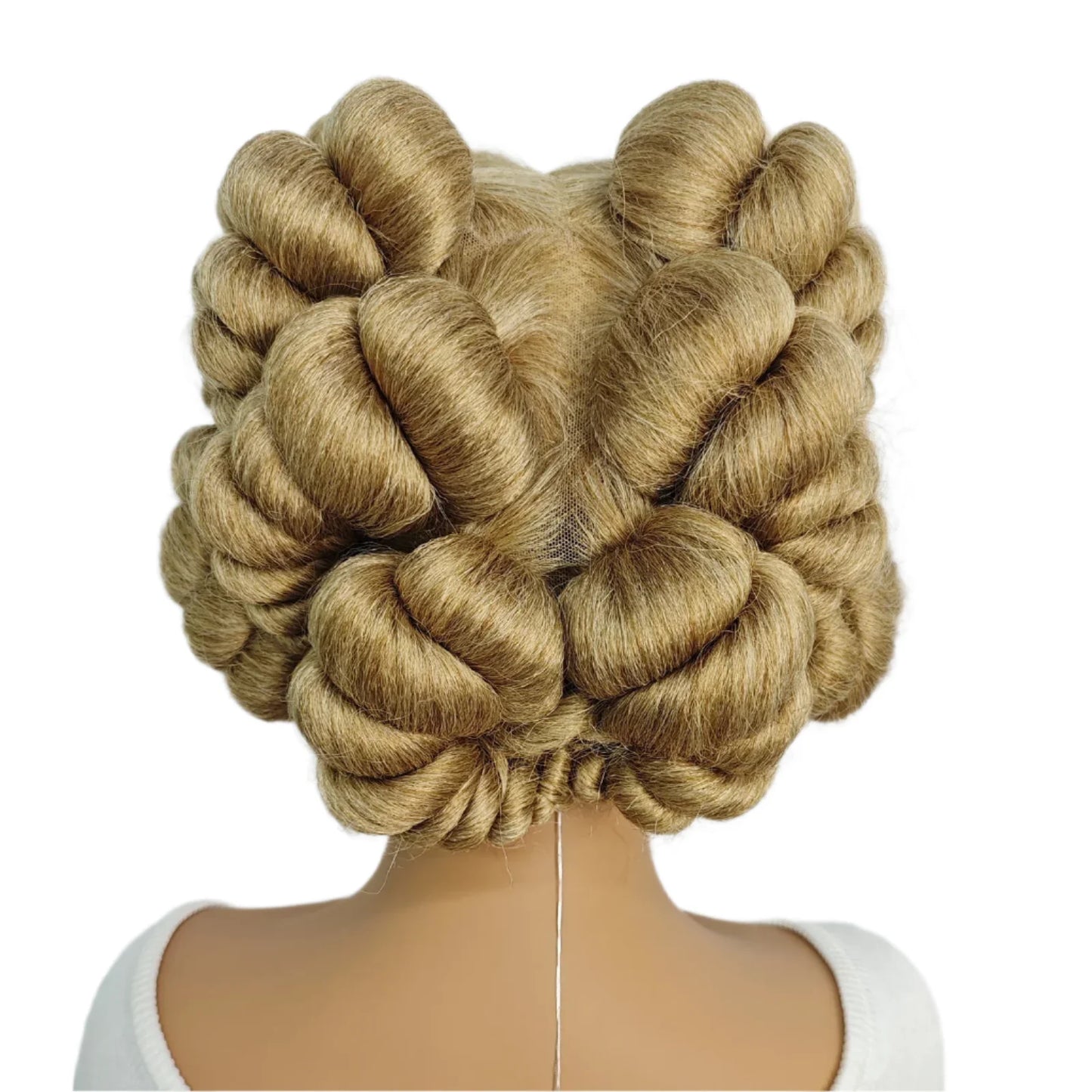 Short Cute Bantu Knotless Braids Wig | Transparent Full Lace | Handmade