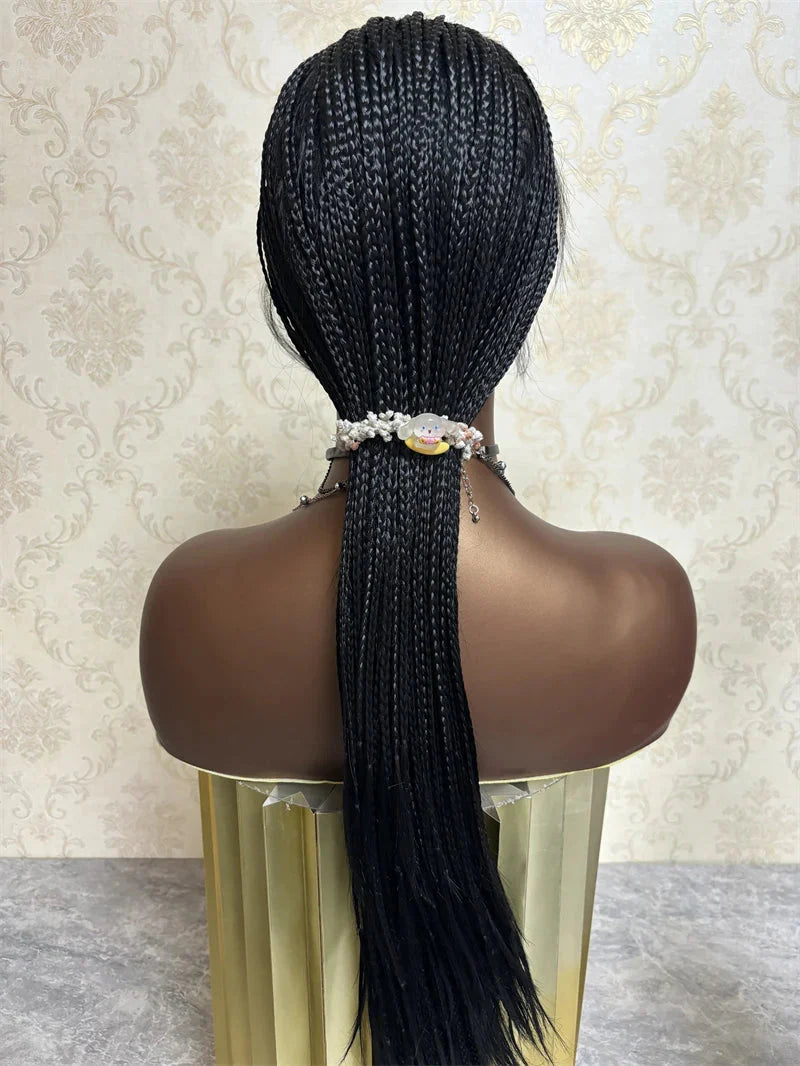 Goddess Faux Locs & Twist Braided Wig | Lace Frontal | Kanekalon High Heat | Black Women's Synthetic Braids