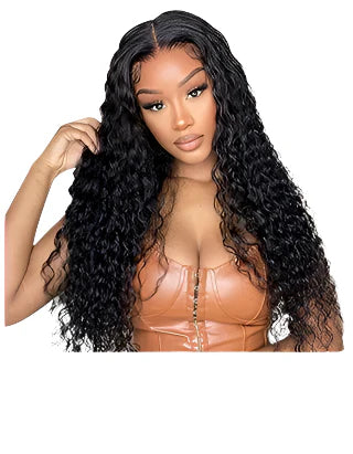 Wear & Go Deep Wave HD Glueless Wig | 6x4 Transparent Lace Peruvian Remy Human Hair (Pre-Plucked & Bleached Knots)