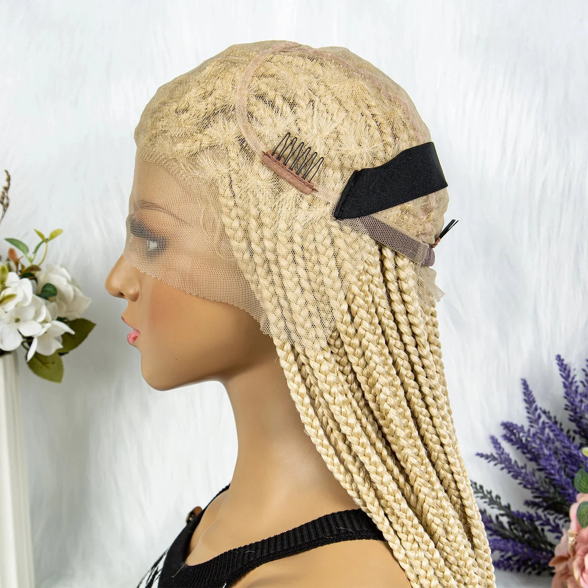 613 Blonde HD Full Lace Braided Wig | Knotless Box & Cornrows | Crochet Braids | Synthetic