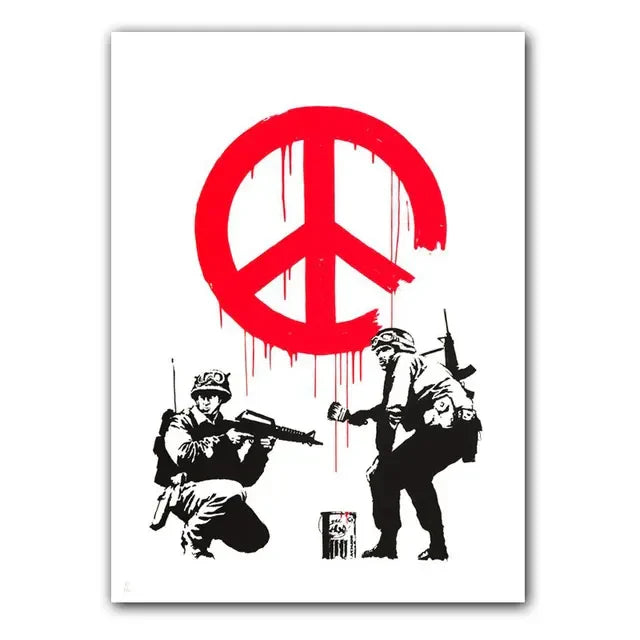 Girl and Red Balloon Banksy Art Nordic Characters Canvas Painting  Mural  Poster Living Room Bedroom Bar Home Decoration