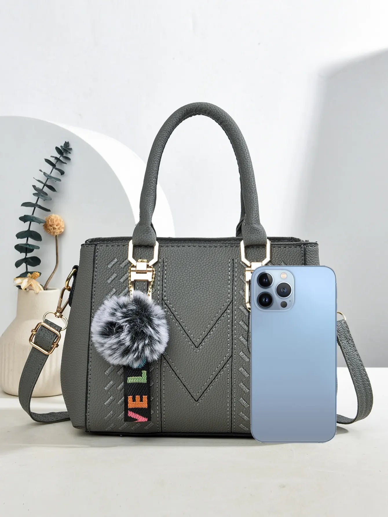 Fashionable Large Capacity Embroidered Crossbody Bag for Women | PU Leather Handbag for Daily Use & Business