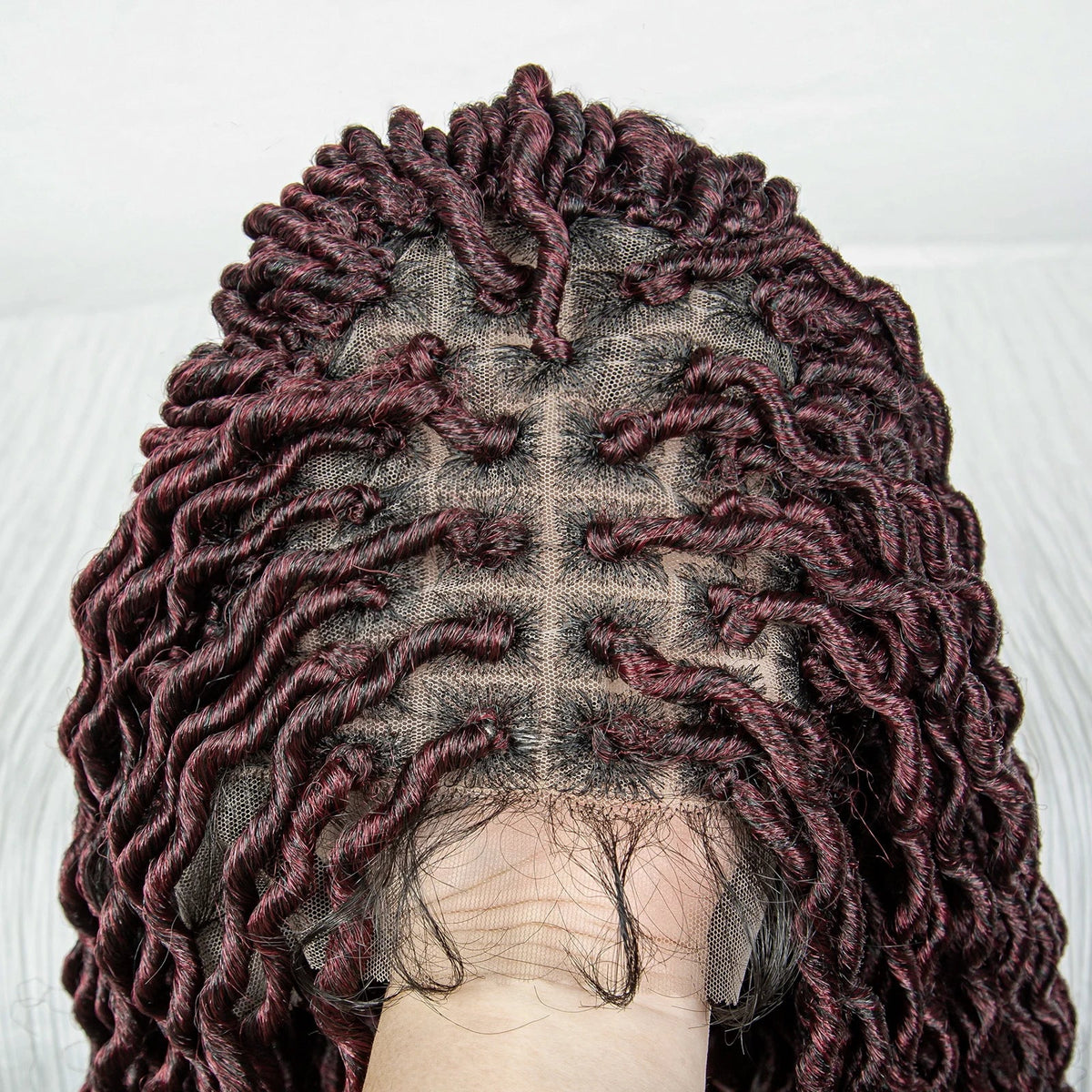 Colorful Dreadlocks & Water Wave Braids Wig | Lace Front | Baby Hair