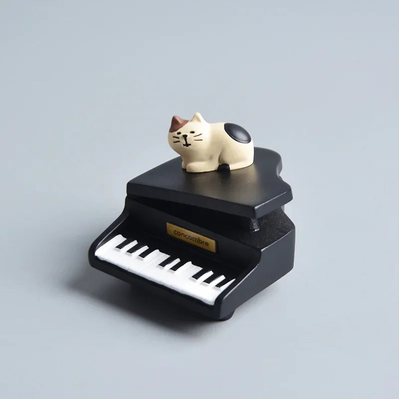 1pc Miniatures Resin Cute Cat Home Handicraft Desktop Ornaments Micro Landscape Scene Decoration Photography Props Figurines