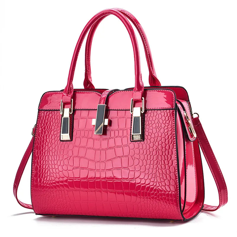 Luxury Brand Designer Women's Handbag | Large Capacity Single Shoulder Crossbody Bag & Crocodile Pattern Commuting Tote