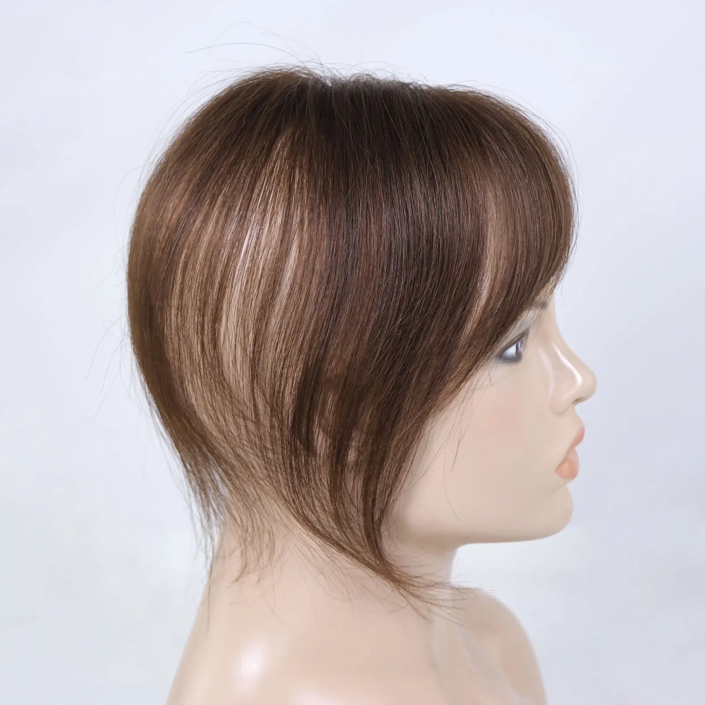 Wispy Clip In Bangs | Human Hair Fringe | Black & Brown Blunt Bangs