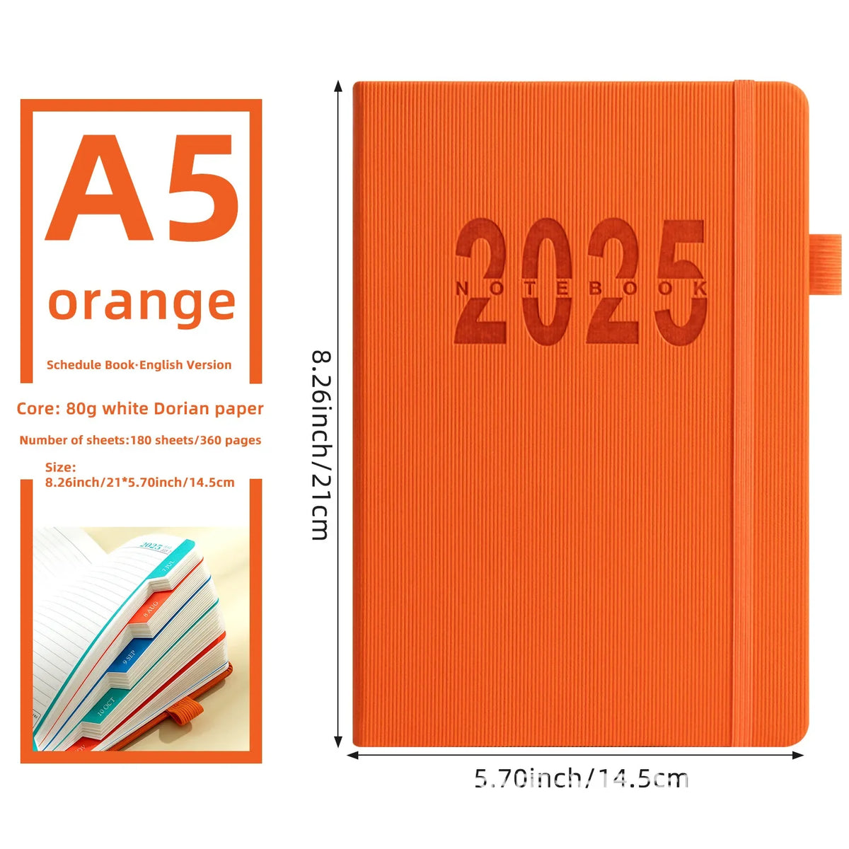 365 Day One Page Per Day 2025 New Calendar Log for Self Discipline and Time Management with 400 Pages