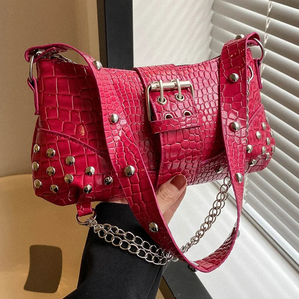 Fashion Women's Shoulder Bag | Y2K Armpit Bag & Luxury Design Pleated Underarm Bag (Solid Color Messenger Purse Hobos Handbags)