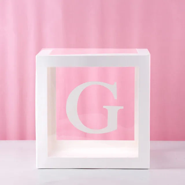 Birthday Balloon Boxes For Party Decorations 1st Happy Birthday Balloon Blocks Decor with ONE Letter Boy Girl Baby Shower Decor