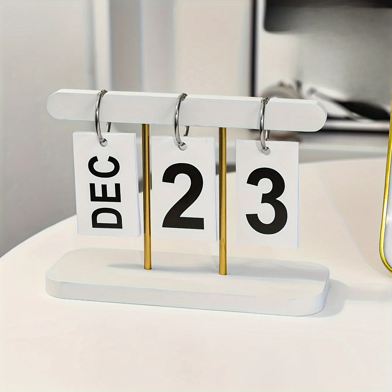 Modern Minimalist Flip Desk Calendar - Everyday View, English Language, Home and Office Decor Desk Accessory