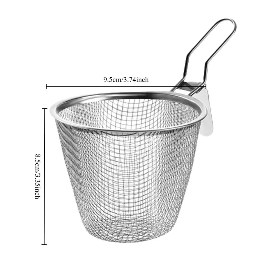 Stainless steel chafing dish, leaky spoon, household strainer, funnel, hook, instant boiled meat, fried Lo mein, boiled noodles