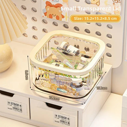 Waterproof Multifunctional Hair Accessory Organizer with Lid Pop Lid Desktop Multi-Purpose Storage for Beauty Essentials