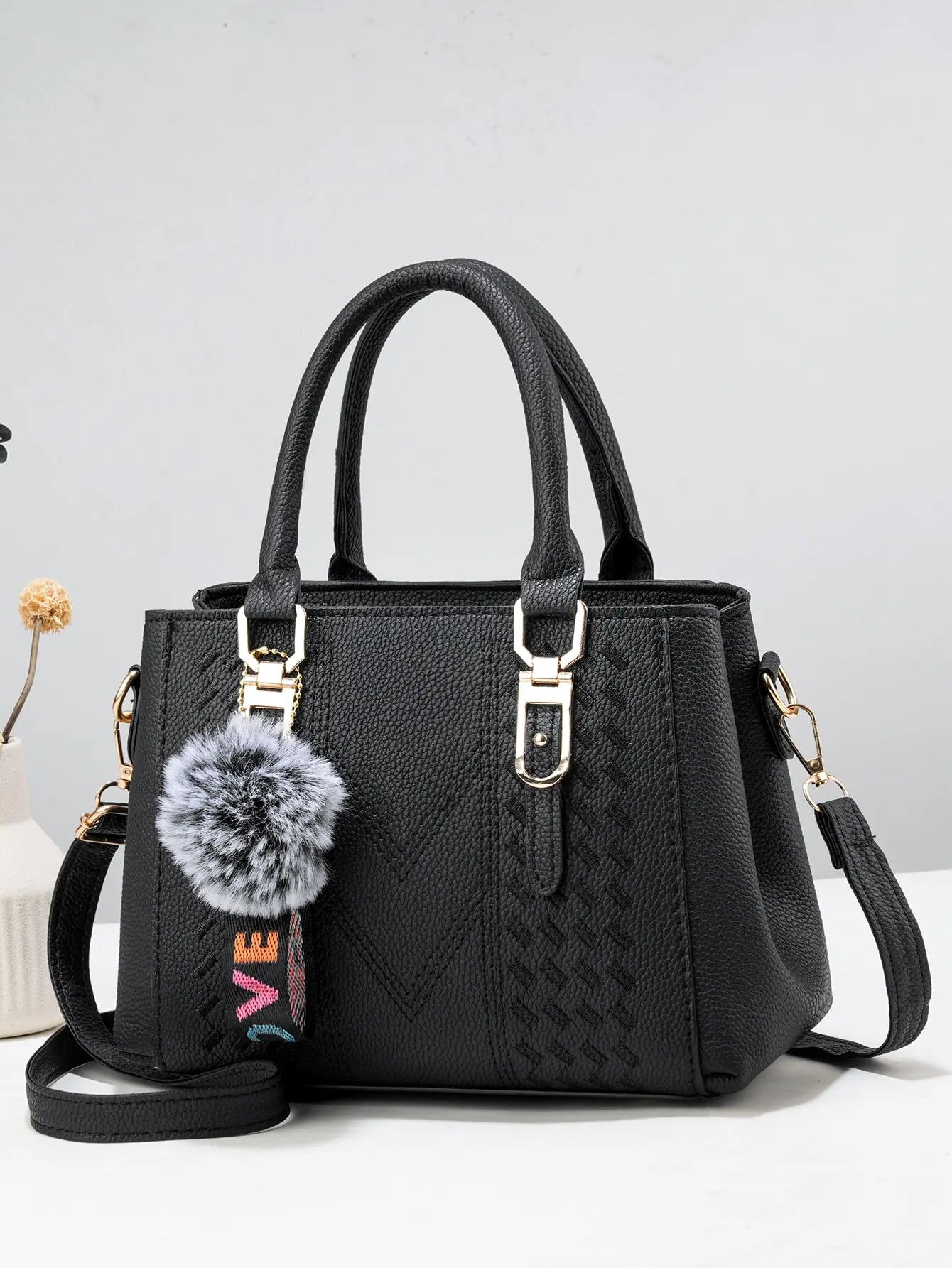 Fashionable Large Capacity Embroidered Crossbody Bag for Women | PU Leather Handbag for Daily Use & Business