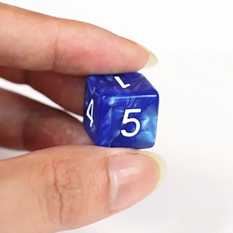 8 PCS/Lot Square Corner Dice Colorful Opaque Acrylic 6 Sided Dice  Club/Party/Family Games