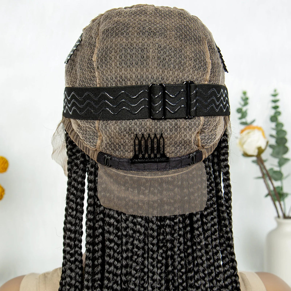 HD Transparent Full Lace Knotless Box & Cornrow Braids Wig