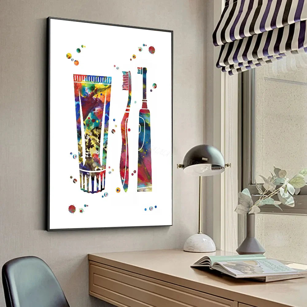Anatomy Human Teeth Art Posters Teeth Row Teeth Illustra Poster HD Posters Home Room Bar Cafe Decor Art Wall Painting Picture