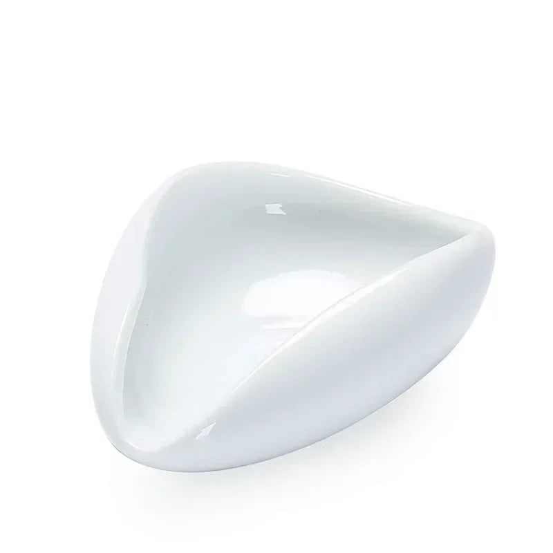 Coffee Beans Dose Trays Ceramic Pure White Smooth Porcelain Teaspoon Tea Separator Vessel Coffee Bean Spoon Shovel Tea Trays