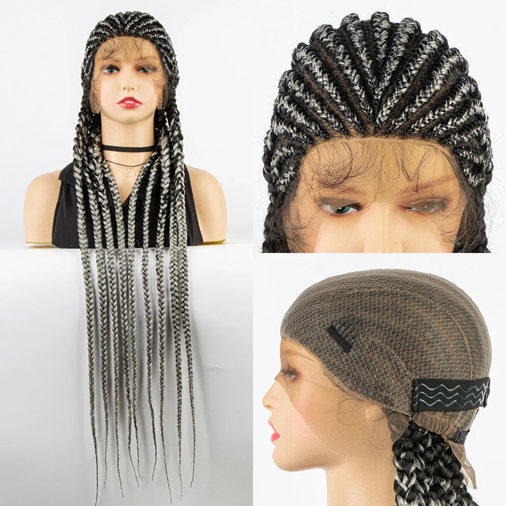 KIMA Cornrow Box Braids Wig with Baby Hair | Full Lace & Lace Front Options