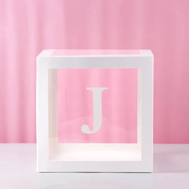 Birthday Balloon Boxes For Party Decorations 1st Happy Birthday Balloon Blocks Decor with ONE Letter Boy Girl Baby Shower Decor