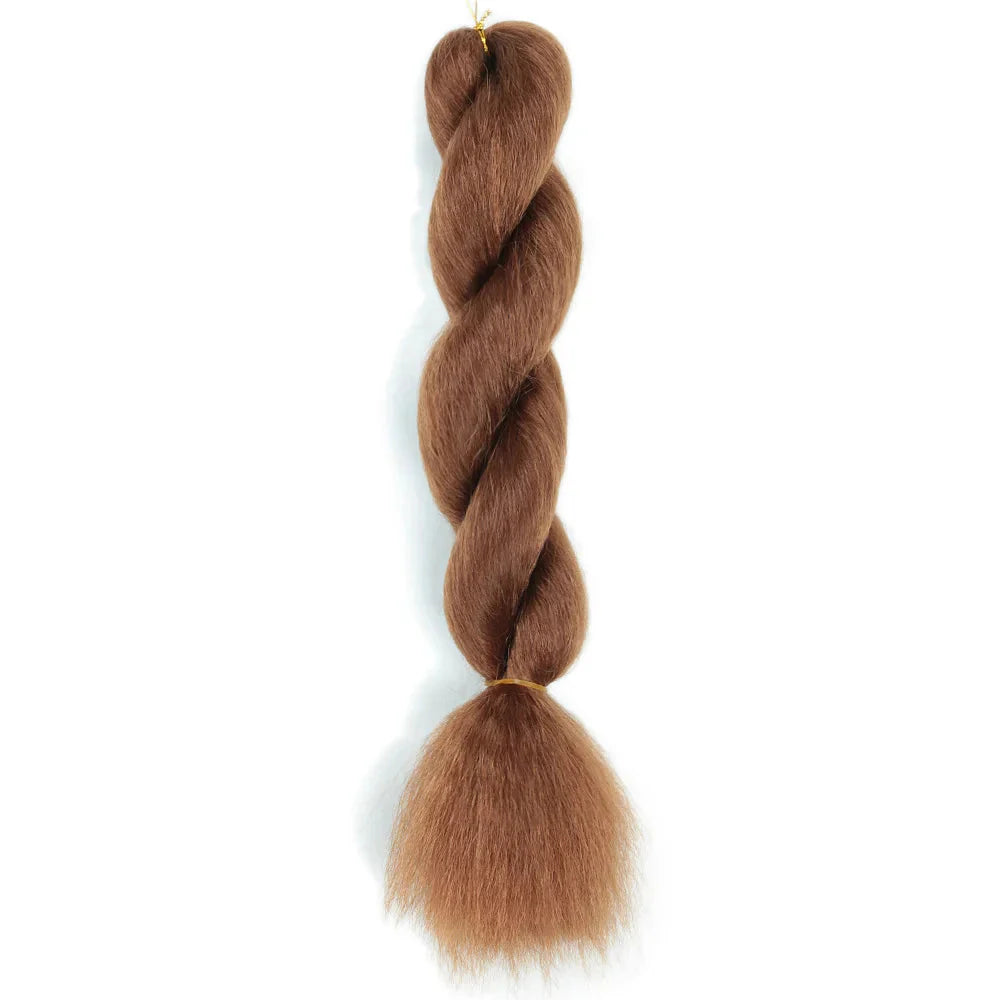 32" Full Lace Knotless Box Braids Wig - Synthetic - with Baby Hair - Medium Brown Lace